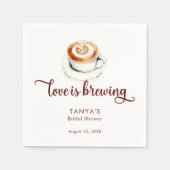 Liebe ist das Brautparty Breing Coffee Serviette (Vorderseite)