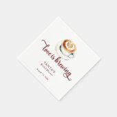 Liebe ist das Brautparty Breing Coffee Serviette (Ecke)