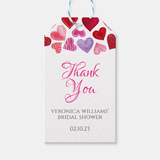 Liebe ist das Brautparty des Süßen Valentins Geschenkanhänger (Vorderseite)