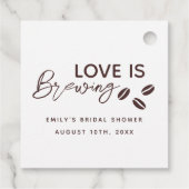 Liebe ist das Breaking Coffee Theme Brautparty Geschenkanhänger (Rückseite)