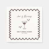 Liebe ist das Breaking Coffee Theme Brautparty Serviette (Vorderseite)