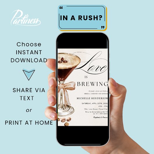 Liebe ist das Brechen Cocktail Brautparty Einladung