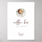 Liebe ist das Brechen Coffee Bar Sign Poster (Vorne)