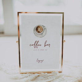 Liebe ist das Brechen Coffee Bar Sign Poster