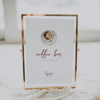 Liebe ist das Brechen Coffee Bar Sign Poster