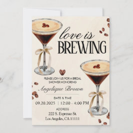 Liebe ist das Brechen Coffee Brautparty Themenaben Einladung