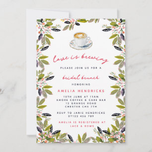 Liebe ist das Brechen Coffee Bridal Brunch Einladung