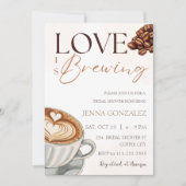 Liebe ist das Brechen Coffee Bridal Couple Dusche Einladung (Vorderseite)