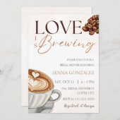 Liebe ist das Brechen Coffee Bridal Couple Dusche Einladung (Vorne/Hinten)