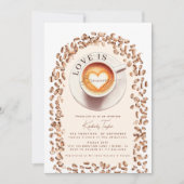 Liebe ist das Brechen Coffee Cup Herz-Brautparty Einladung (Vorderseite)