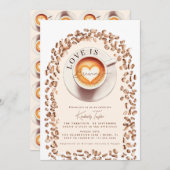 Liebe ist das Brechen Coffee Cup Herz-Brautparty Einladung (Vorne/Hinten)