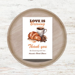 Liebe ist das Brechen Coffee Französisches Brautpa Dankeskarte