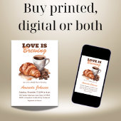 Liebe ist das Brechen Coffee Französisches Brautpa Einladung