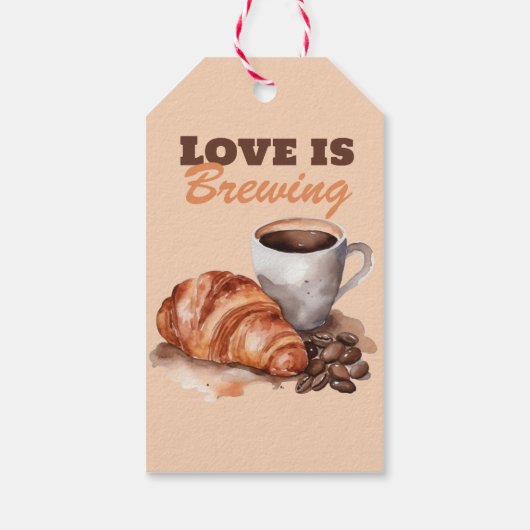Liebe ist das Brechen Coffee Französisches Brautpa Geschenkanhänger (Rückseite)