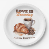 Liebe ist das Brechen Coffee Französisches Brautpa Pappteller (Vorderseite)