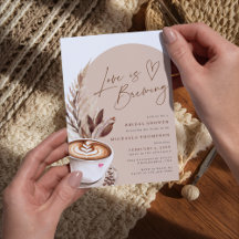 Liebe ist das Brechen Coffee Pampas Brautparty
