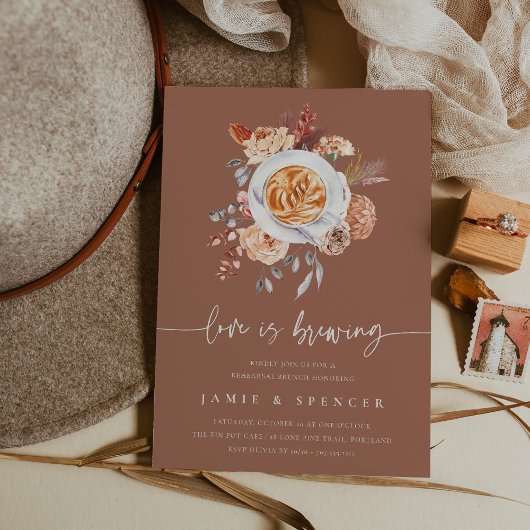 Liebe ist das Brechen Coffee Probe Brunch Einladung