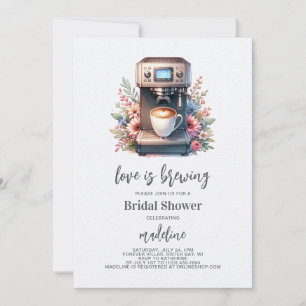 Liebe ist das Brechen des Brautparty der Kaffeemas Einladung