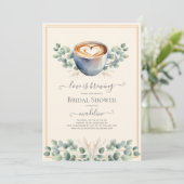 Liebe ist das Brechen des Eukalyptus-Brautparty Einladung (Stehend Vorderseite)