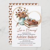 Liebe ist das Brechen des Kaffeecups und des Braut Einladung (Vorne/Hinten)