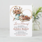 Liebe ist das Brechen des Kaffeecups und des Braut Einladung (Stehend Vorderseite)