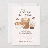 Liebe ist das Brechen des Kaffees Thema Modernes B Einladung (Vorderseite)
