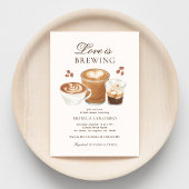 Liebe ist das Brechen des Kaffees Thema Modernes B Einladung