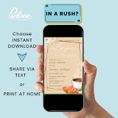 Liebe ist das Brechen des Pariser Kaffee-Brautpart Einladung