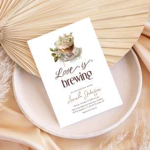 Liebe ist das Brechen Kaffee Blumenkohl Brautparty Einladung