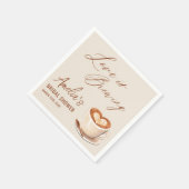 Liebe ist das Brechen Kaffee Latte Brautparty Serviette (Ecke)