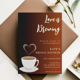 Liebe ist das Brechen Terracotta & Black Brautpart Einladung