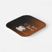 Liebe ist das Brechen Terracotta & Black Brautpart Pappteller (Gewinkelt)