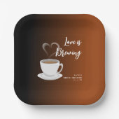 Liebe ist das Brechen Terracotta & Black Brautpart Pappteller (Vorderseite)