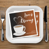 Liebe ist das Brechen Terracotta & Black Brautpart Serviette