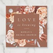 Liebe ist das Brechen von Boho Floral Coffee Braut Geschenkanhänger (Vorderseite)