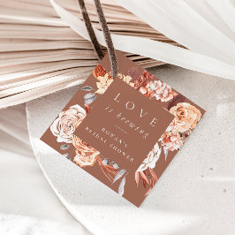 Liebe ist das Brechen von Boho Floral Coffee Braut Geschenkanhänger