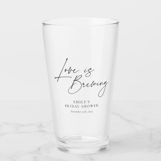 Liebe ist das Brechen von Brautparty Glas (Vorderseite)