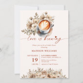 Liebe ist das Brechen von Brautparty Kaffee & Blum Einladung (Vorderseite)