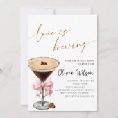 Liebe ist das Brechen von Brautparty - Kaffee und Einladung (Vorderseite)