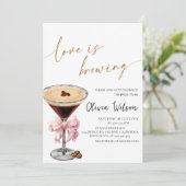 Liebe ist das Brechen von Brautparty - Kaffee und Einladung (Stehend Vorderseite)