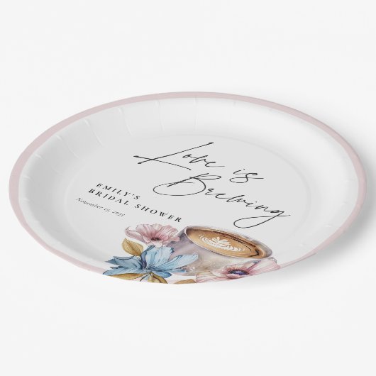 Liebe ist das Brechen von Brautparty Pappteller (Schrägansicht)