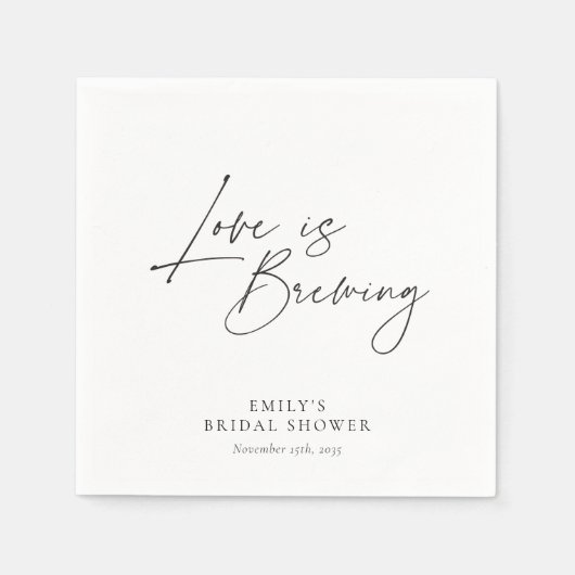 Liebe ist das Brechen von Brautparty Serviette (Vorderseite)