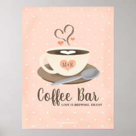 Liebe ist das Brechen von Kaffee Bar Poster