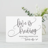 Liebe ist das Brechen von Kaffee Bar Wedding-Zeich Einladung (Stehend Vorderseite)
