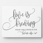 Liebe ist das Brechen von Kaffee Bar Wedding-Zeich Fotoplatte (Vorderseite)