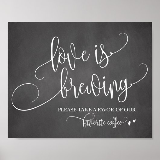 Liebe ist das Brechen von Kaffee Bar Wedding-Zeich Poster (Vorne)