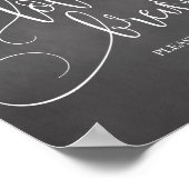 Liebe ist das Brechen von Kaffee Bar Wedding-Zeich Poster (Ecke)