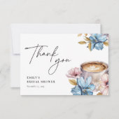 Liebe ist das Brechen von Kaffee Brautparty Dankeskarte (Vorderseite)