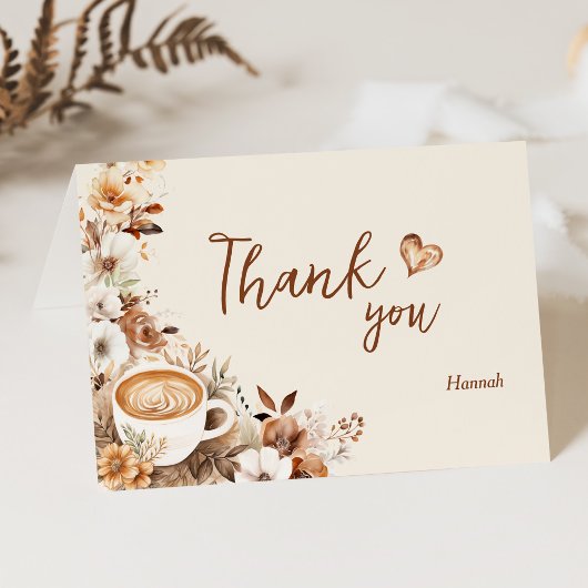 Liebe ist das Brechen von Kaffee Brautparty Dankeskarte