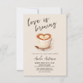 Liebe ist das Brechen von Kaffee Brautparty Einladung (Vorderseite)